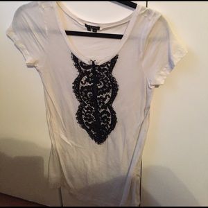 Theory zip up lace Tshirt