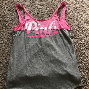 Pink and gray tank top