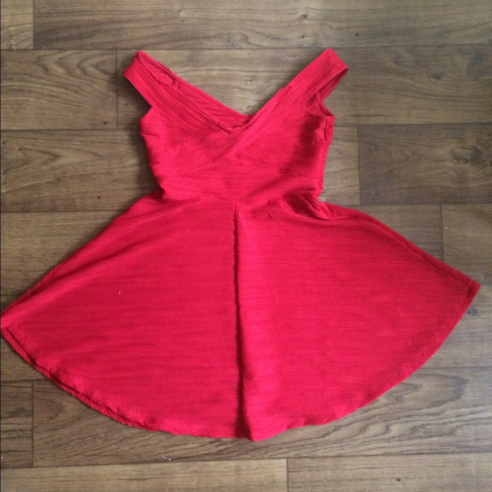 ASOS Off-Shoulder Circle Skirt Dress