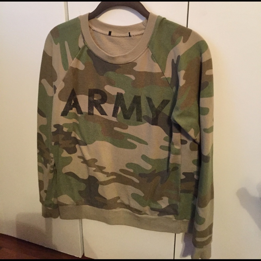 Army camo sweater, forever 21 (tag cut)