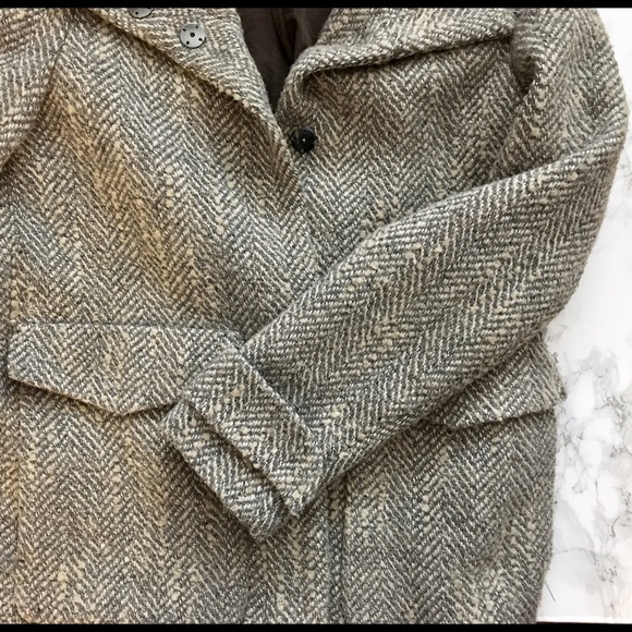 Zara Grey & Cream Peacoat - Picture 3 of 5