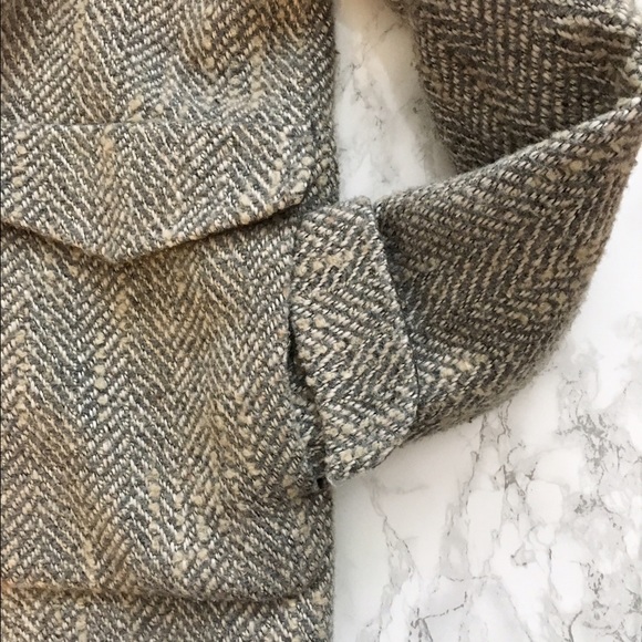 Zara Grey & Cream Peacoat - Picture 4 of 5