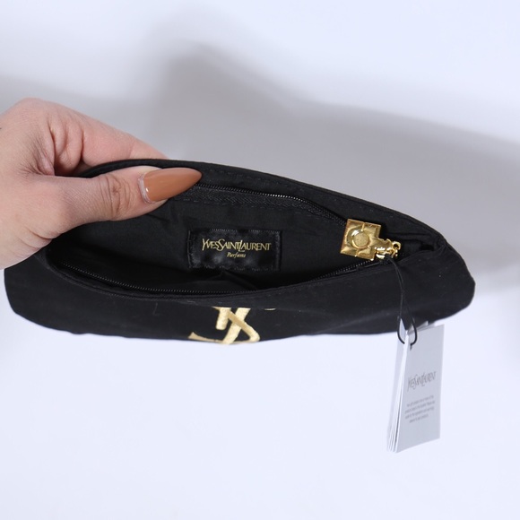 YSL Yves Saint Laurent black & gold make up bag - Picture 3 of 3