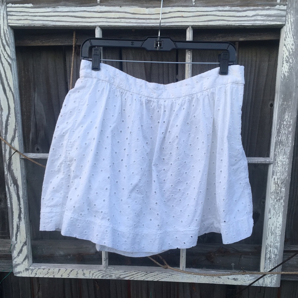 Gap white cotton circle skirt