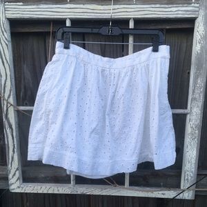 Gap white cotton circle skirt