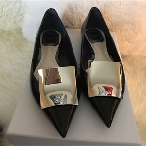 Dior patent flats - sz 36.5