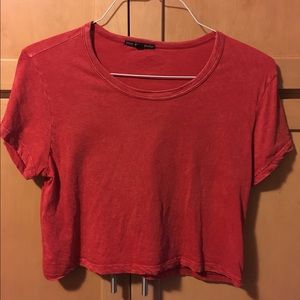 UO red distressed crop