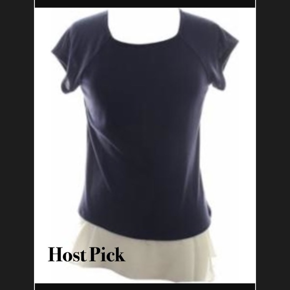 ๐sale!! ๐Top with sheer white ruffle - Picture 2 of 5