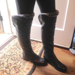 Aldo black furry boots brand new Sz 7.5 comfy!