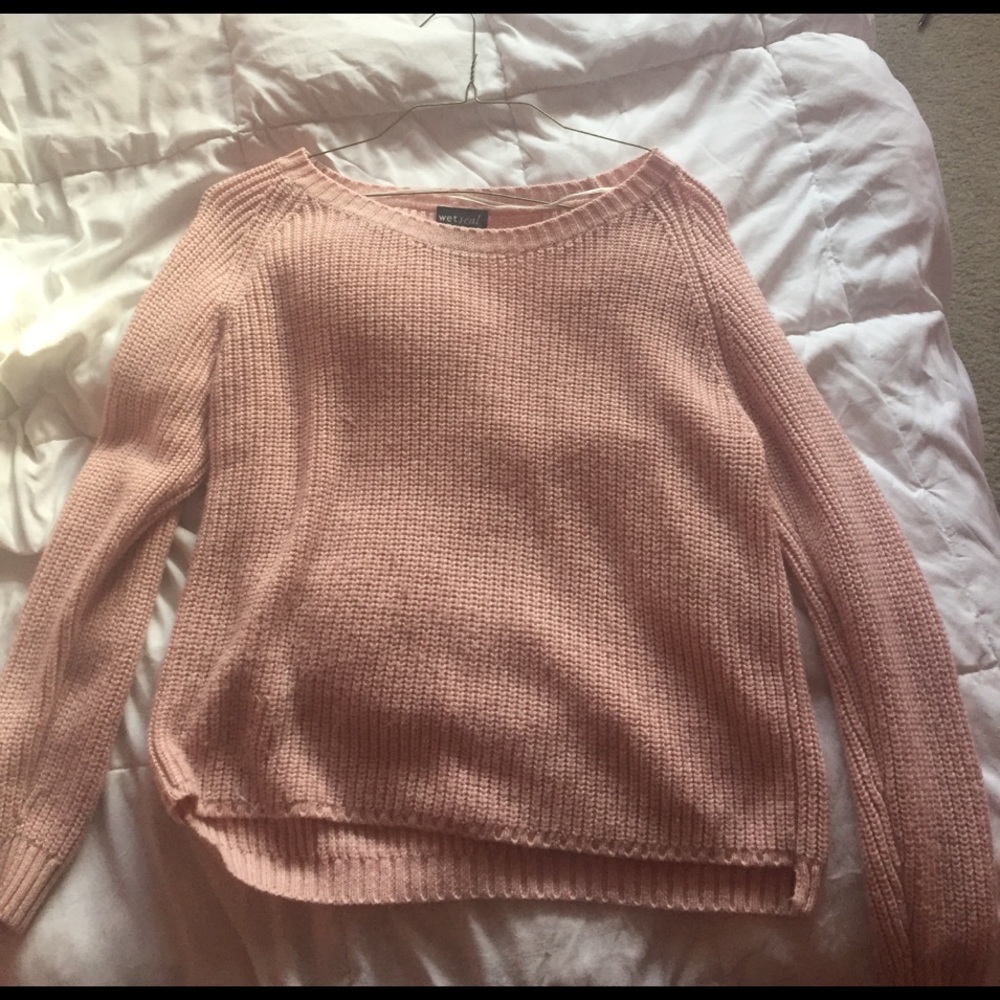 light pink sweater