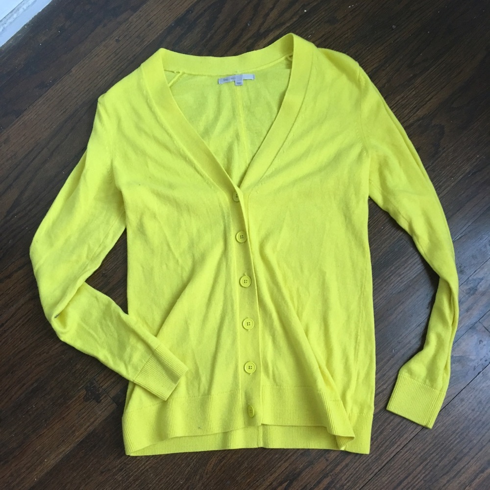 Bright yellow gap cardigan