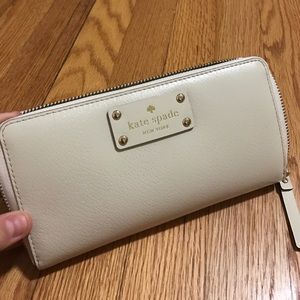 Cream Kate Spade Wallet