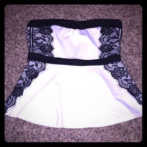 Gorgeous lace strapless top!