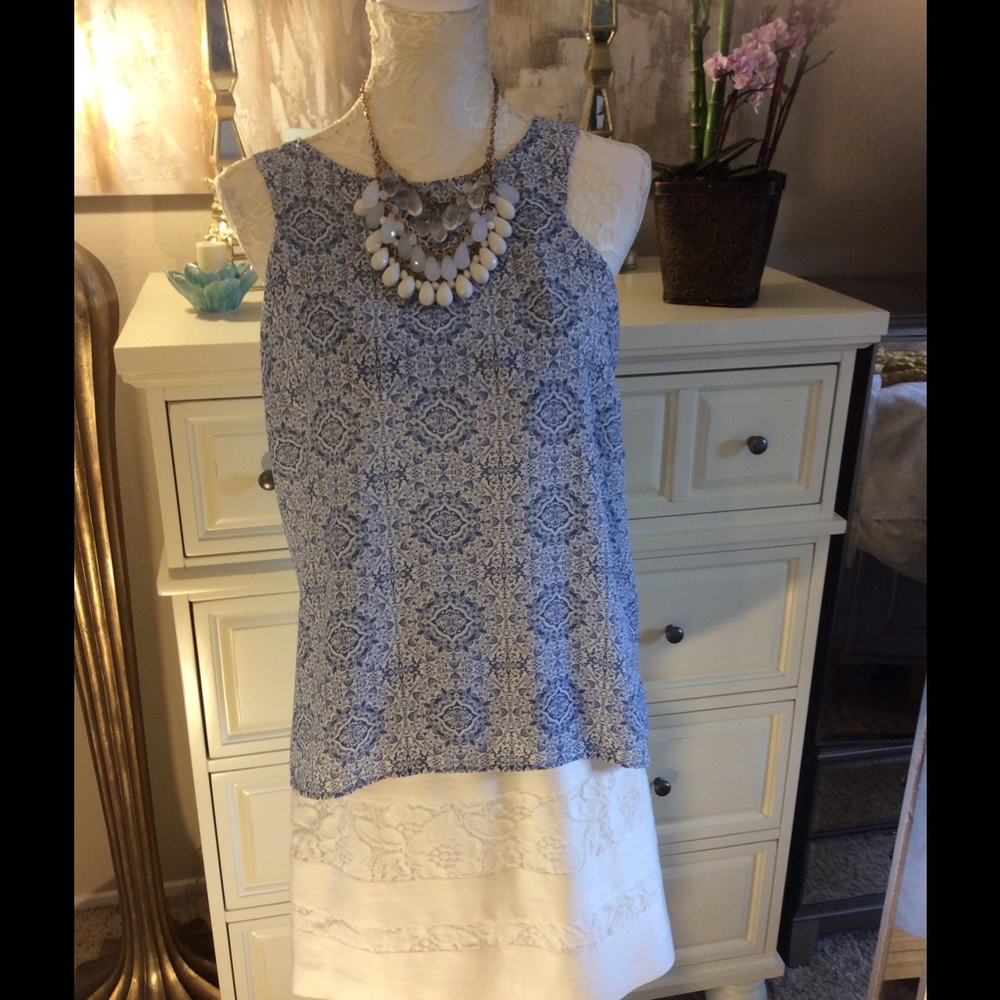 Blue and white Blouse