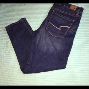 American eagle high rise crop jeans