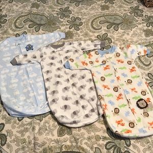 Bundle of 3 fleece sleep sacks