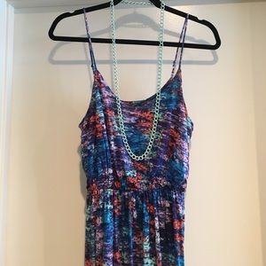 Lush Multi Colored Tank Maxi Dress