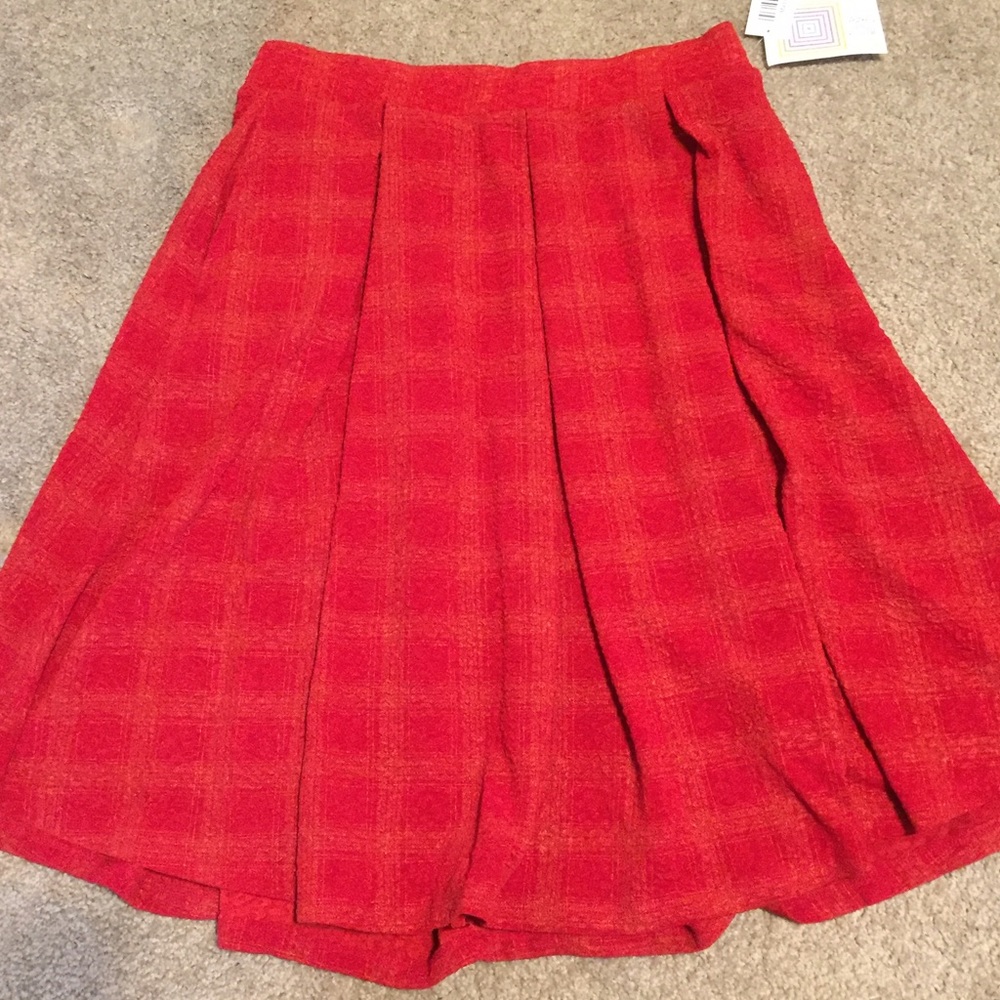 Sale!! Lularoe red Madison skirt elegant coll.