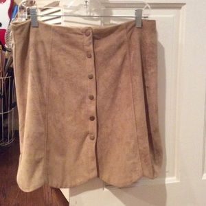 Suede tan skirt