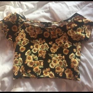 sunflower crop top