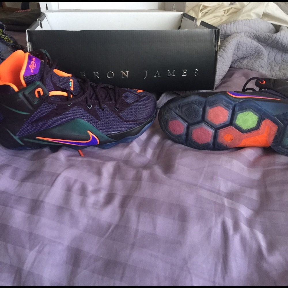 LeBron 12. Size 5.5 youth, size 7.5 women