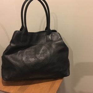 Tory Burch black Perforated Hobo Bag
