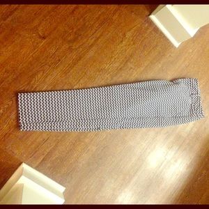 Patterned crop pants: navy and blue