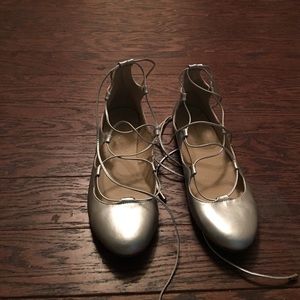 Strapped ballet flats