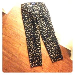 Cheetah print crop pants, size 0