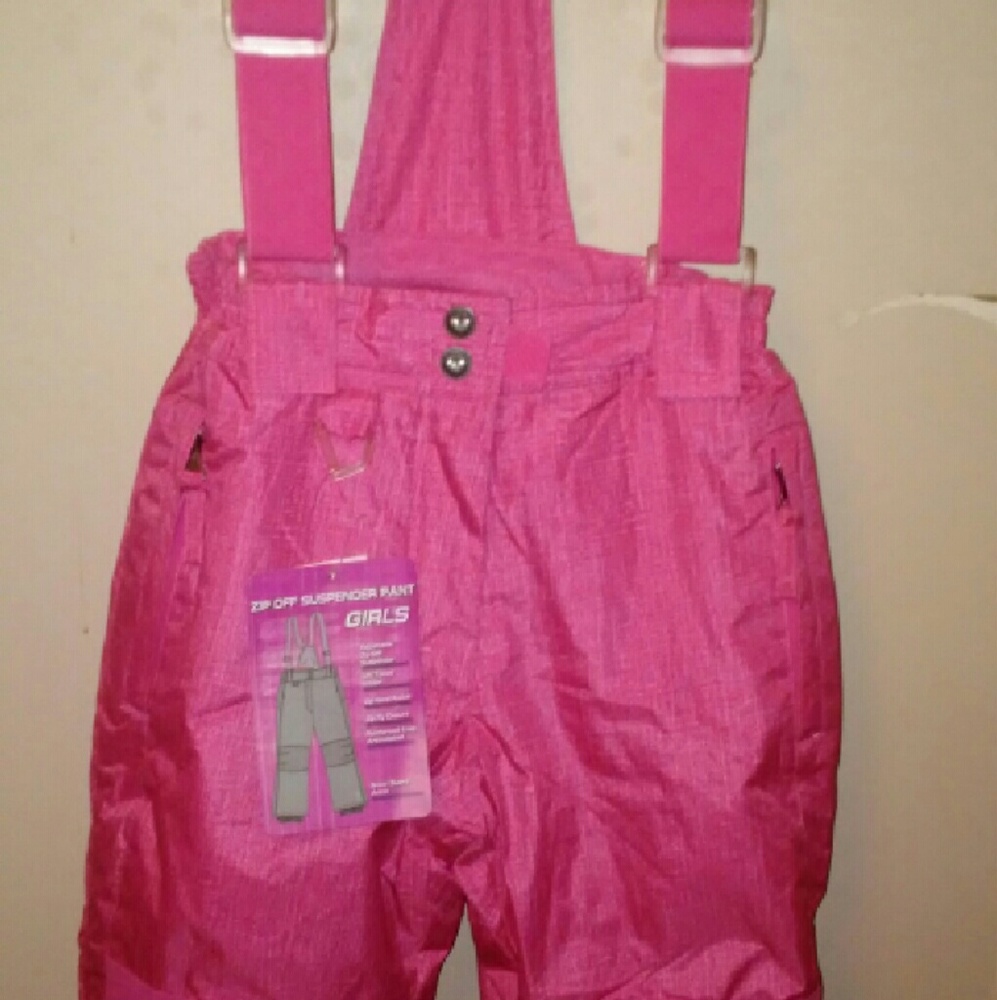 Girls suspender snow pants