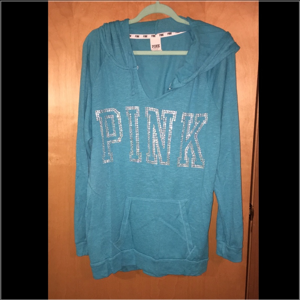 VS PINK LONG SLEEVE HOODIE OVERSIZED SIZE L
