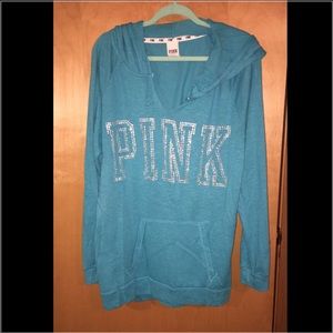 VS PINK LONG SLEEVE HOODIE OVERSIZED SIZE L