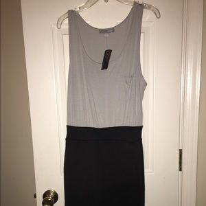 Black/grey color block short dress. NWT. Stretchy!