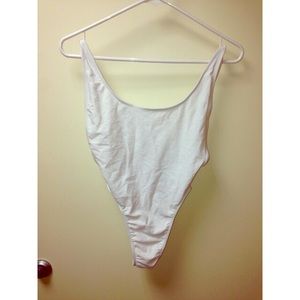 Nylon Tricot high-cut one piece (low back)