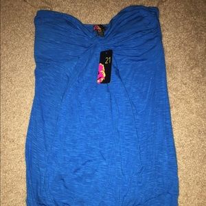 Stretchy Aqua tunic tube top. Brand NWT!