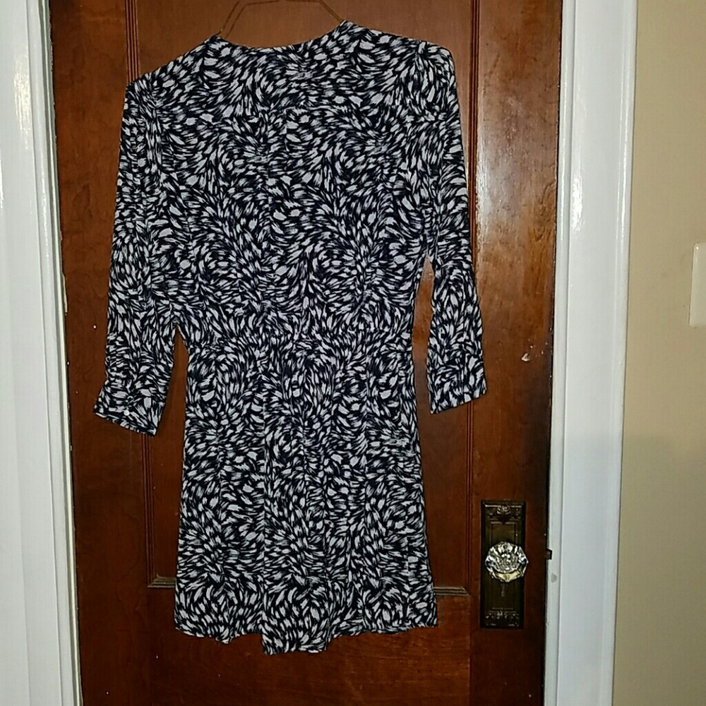 Navy blue and white ruffly dress - Picture 3 of 3