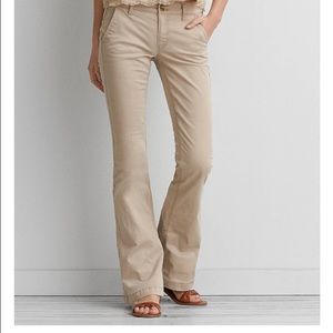 American Eagle Khaki Boho Artist Flare Pants