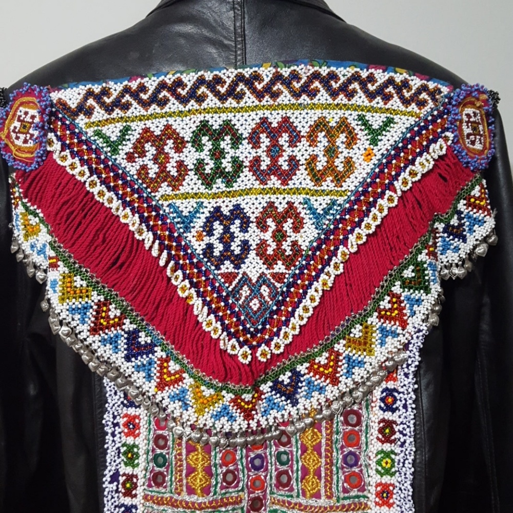 NEW! RARE FIND!! Kuchi/ tribal 100% leather jacket - Picture 2 of 8