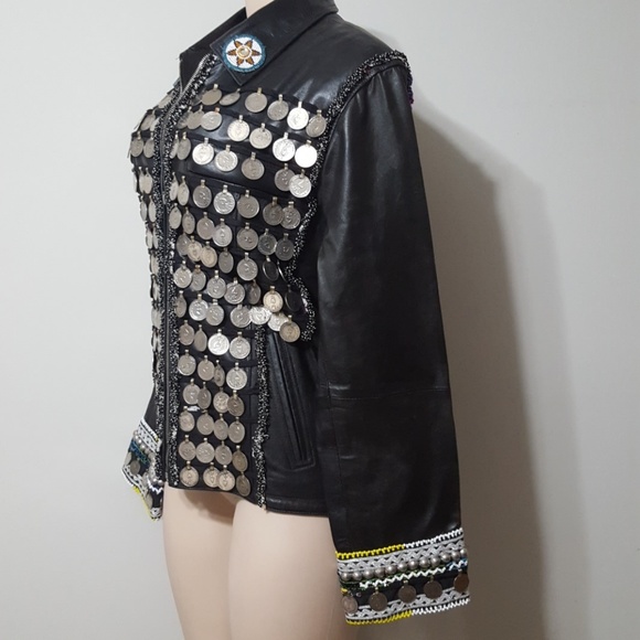 NEW! RARE FIND!! Kuchi/ tribal 100% leather jacket - Picture 8 of 8