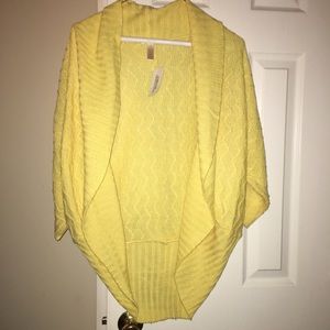 SALE! Yellow cardigan sweater. Brand NWT.