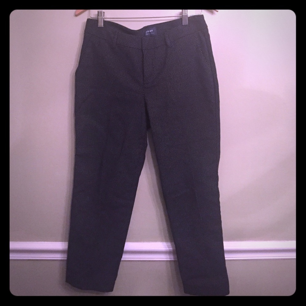 Old Navy black and white polka dot Harper pants