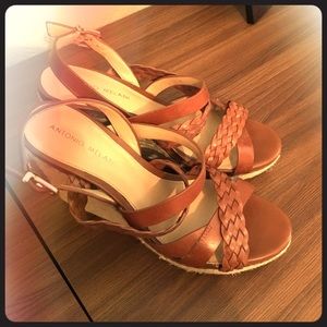 Size 8.5 brown wedges
