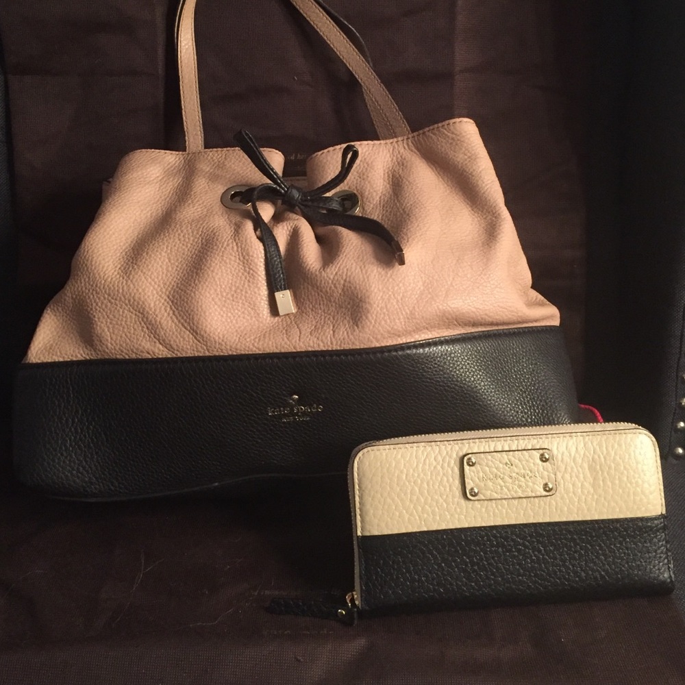 Kate spade tote with matching wallet
