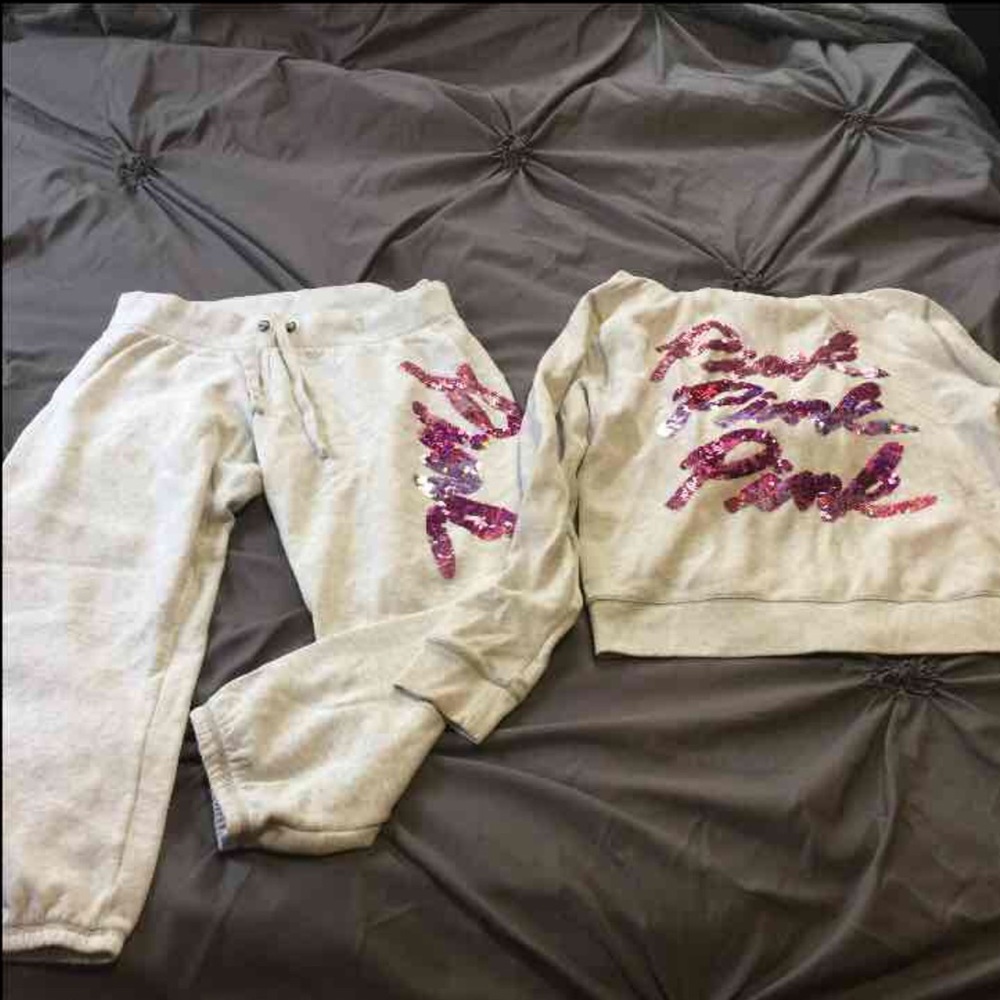 Blingy Victoria's Secret pink sweatsuit
