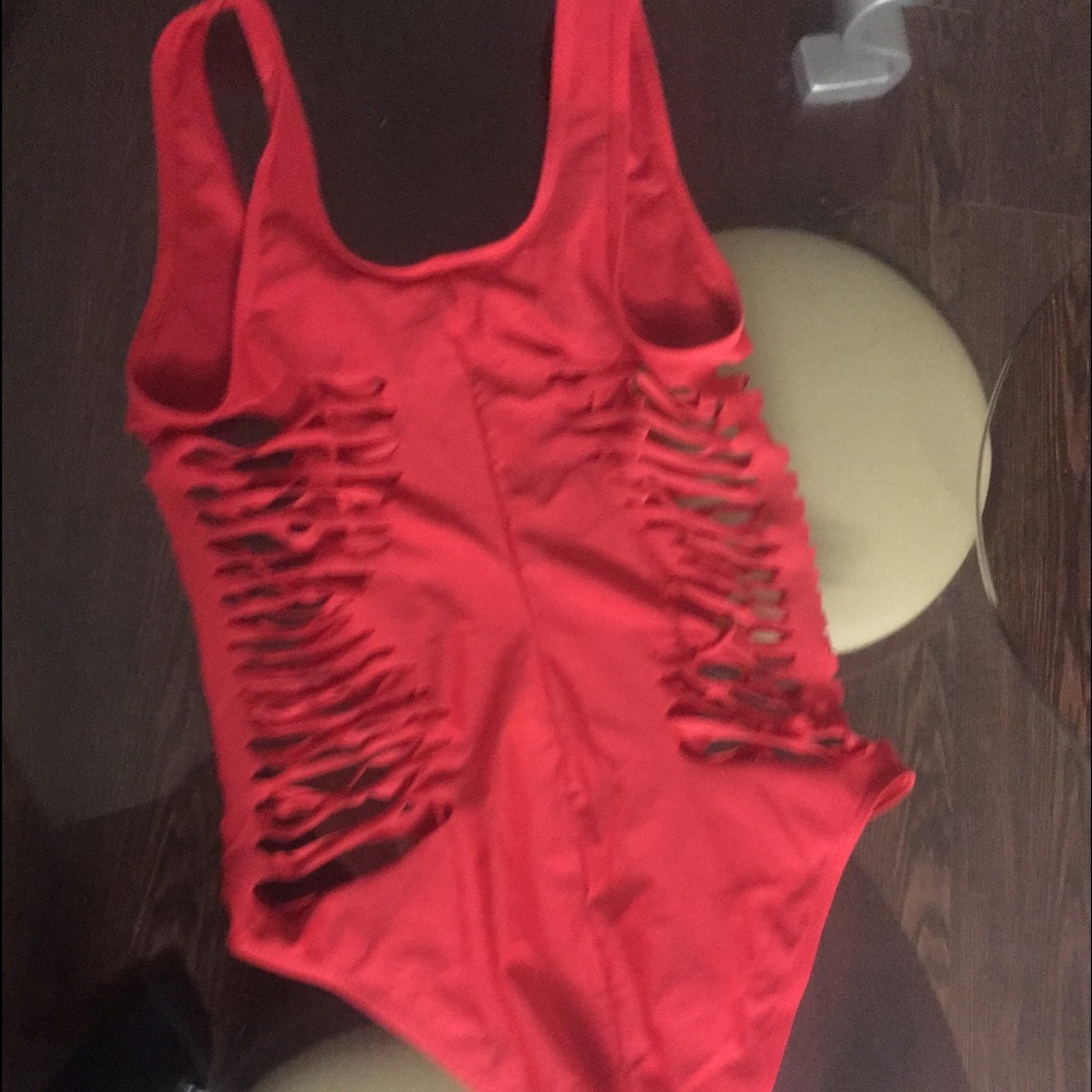 Red bathing suit