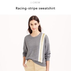 Sold out J. Crew racing stripe sweatshirt