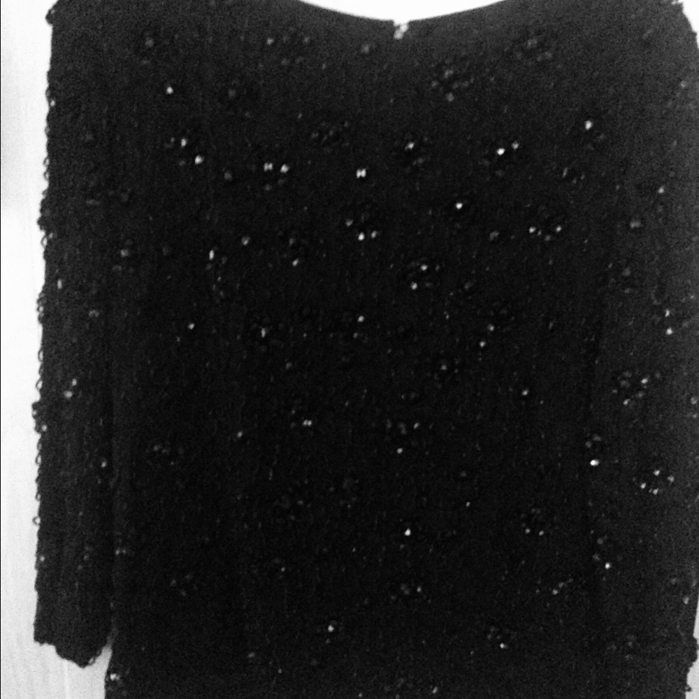 Beautiful Vintage Black Beaded top.