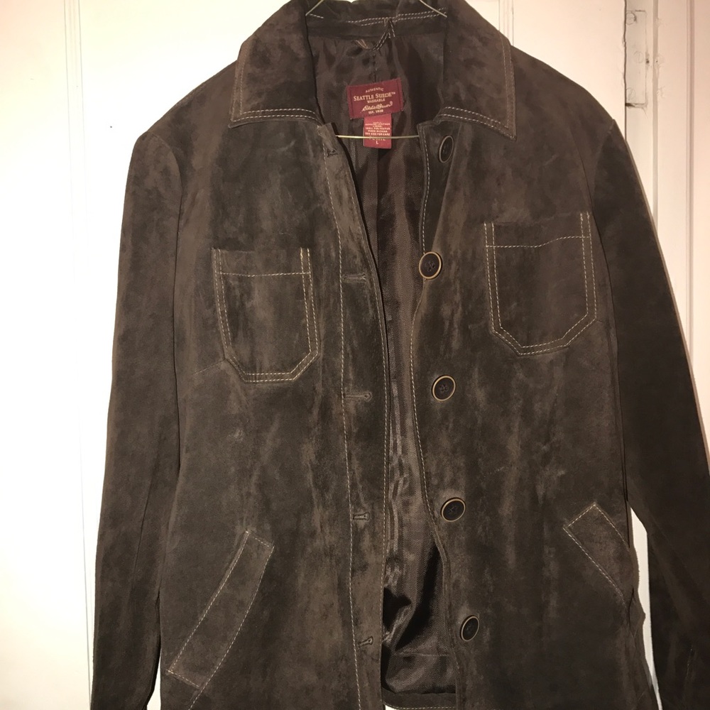 Women's Eddie Bauer Suede Jacket SIZE PETITE SMALL