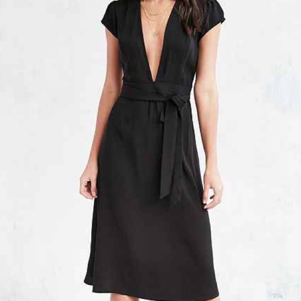 Kimchi blue black midi dress