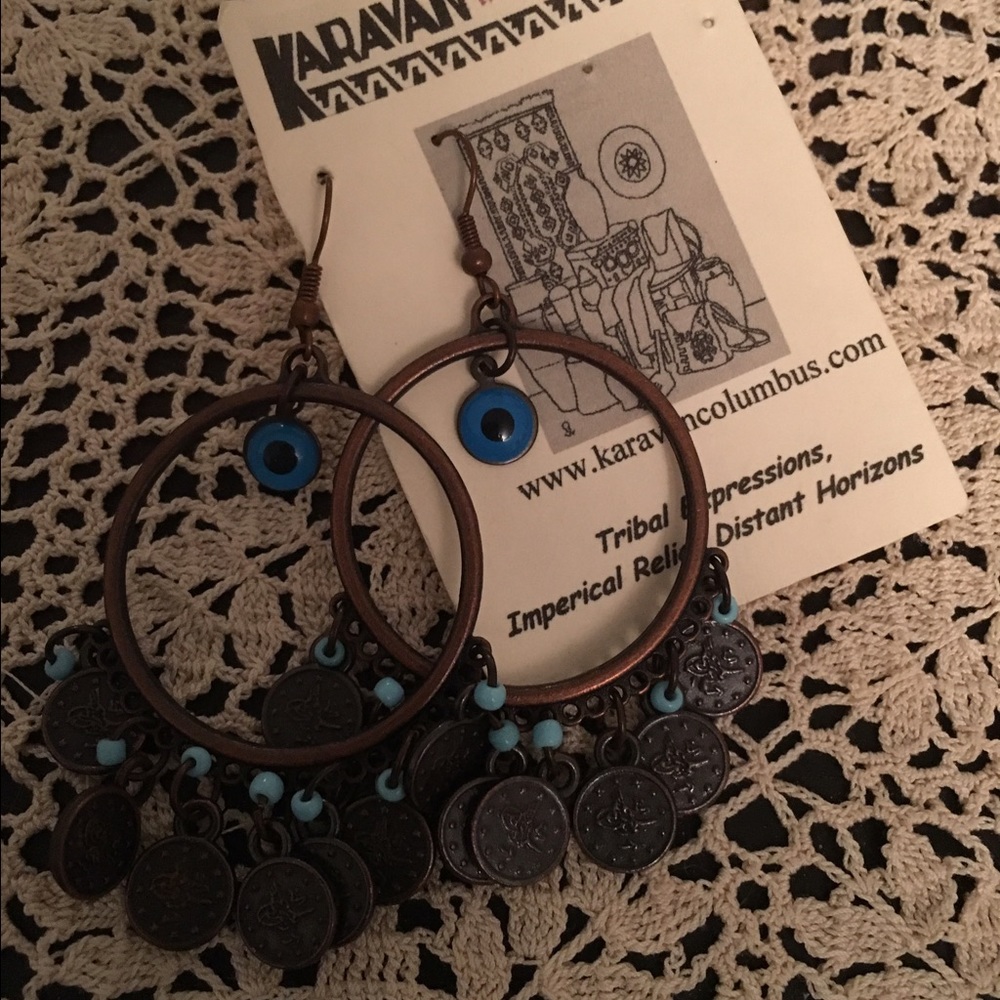 Brand-new evil eye earrings from turkey